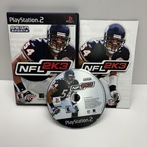 PS2 NFL 2K3 Football 2003 Video Game PlayStation 2 Sega Sports With Manual Sony.